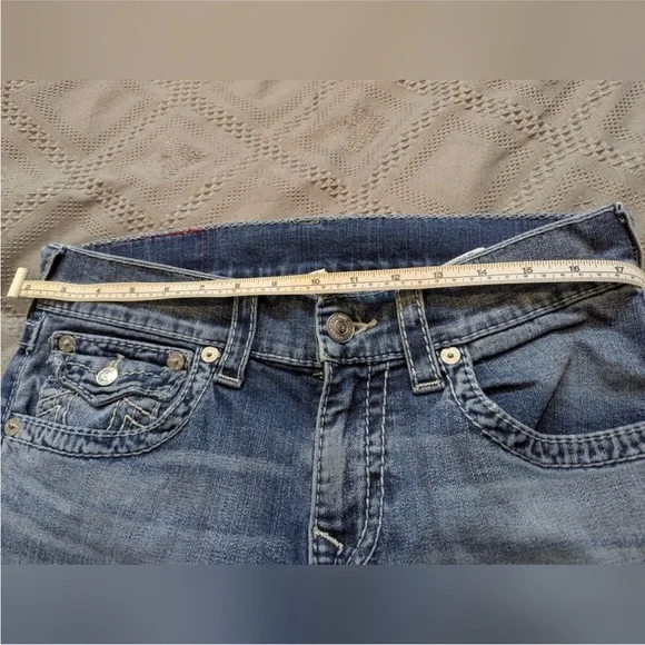 True Religion Blue Ricky Straight Leg Jeans - Picture 5 of 8